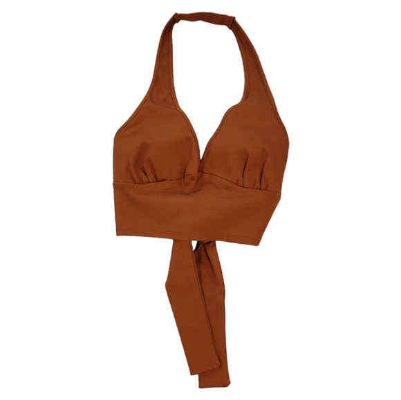 Altar'd State Pointe Halter Top in Copper - Picture 2 of 6